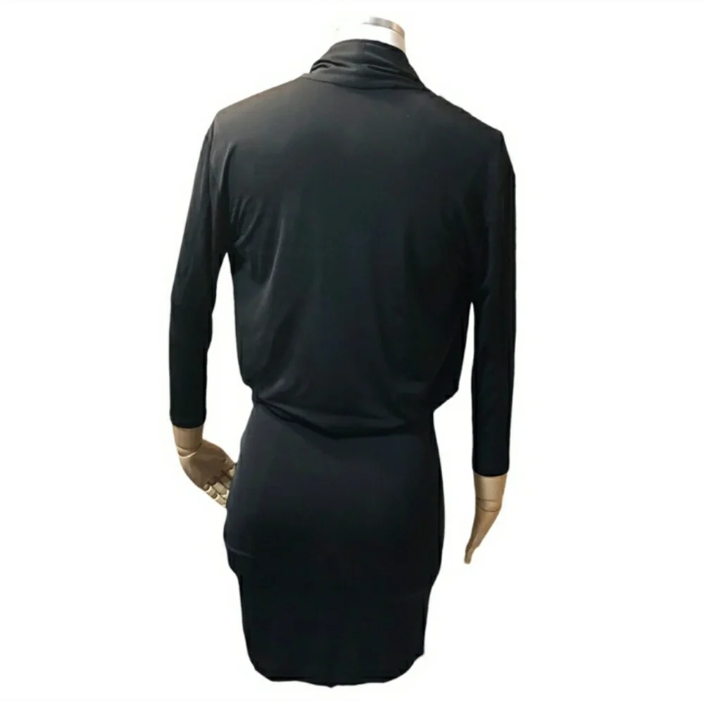 ALL SAINTS Black Asdis Draped Front Dress EUC!
